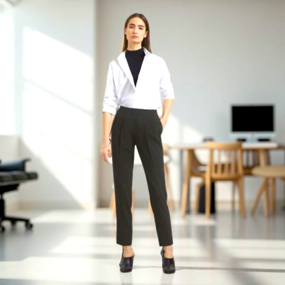 Babaton Cohen Cropped Mid Rise Dress Pants Work Career Lightweight Size 2